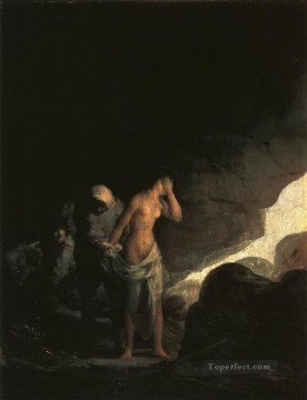 Bandolero desnudando a una mujer Francisco de Goya Pinturas al óleo